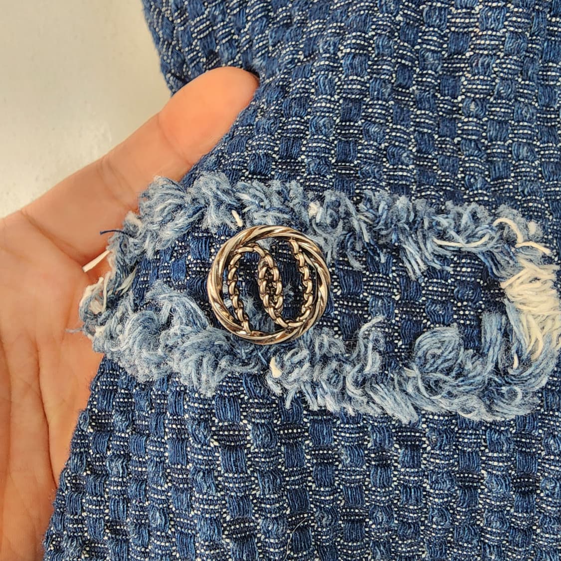 코데즈컴바인 데님 트위드 반팔 자켓 상품이미지3