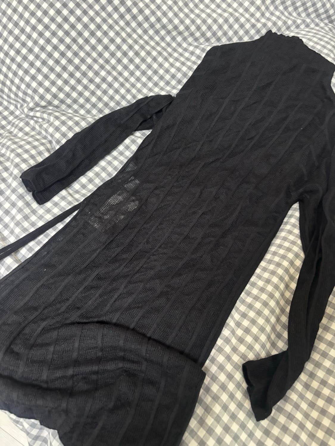 케임어폰 하프 터틀넥 롱 니트 블랙(새제품) 상품이미지6