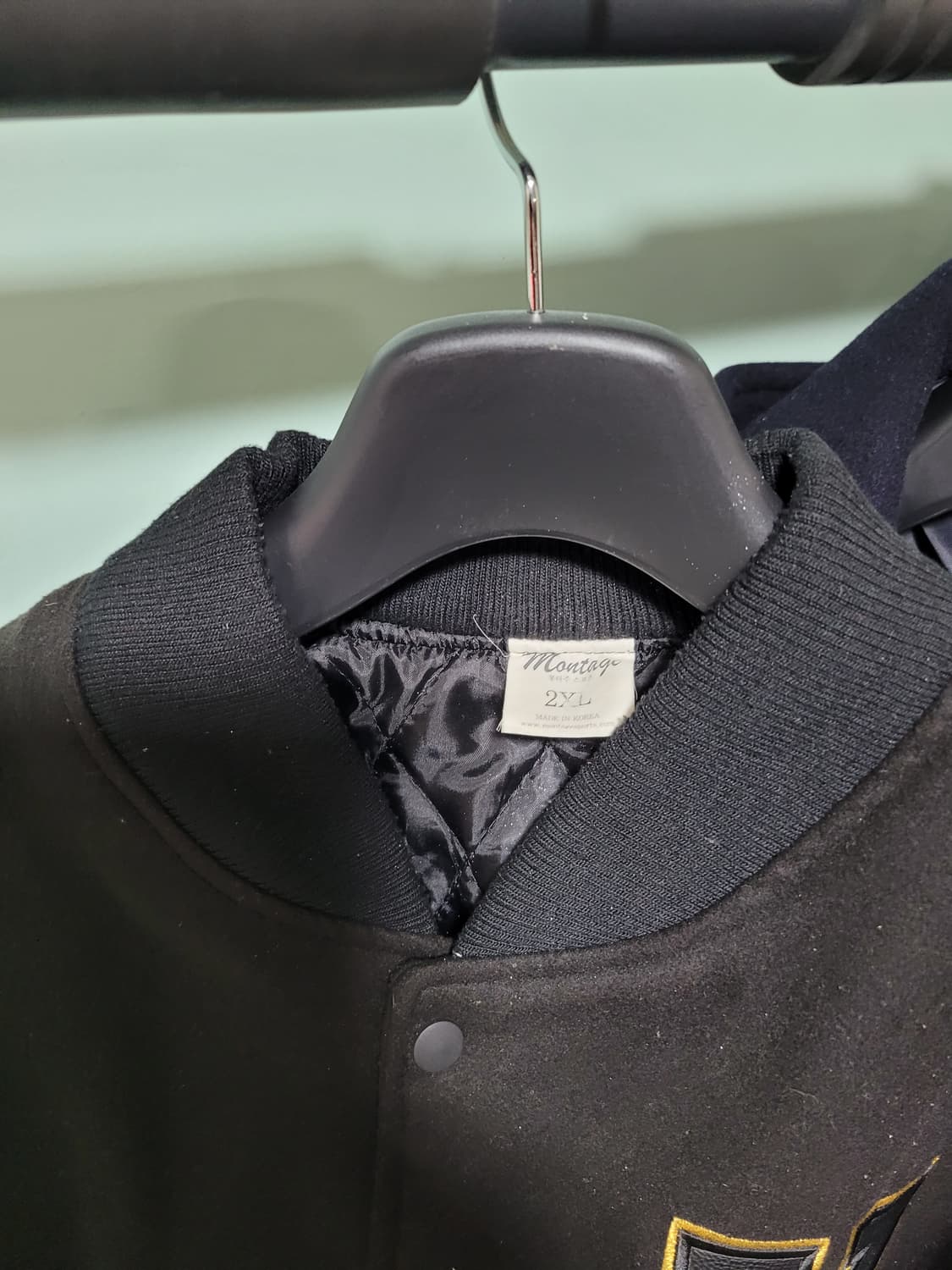 연세대 의대 과잠 자켓 2xl xxl 블랙 점퍼. 레더 울 블루종 105 상품이미지3
