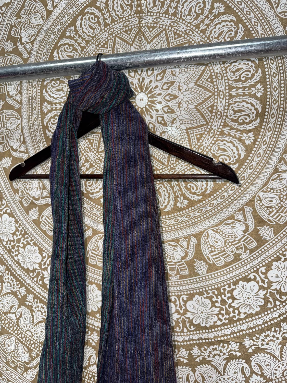 빈티지 스트라이프 퍼플 목도리 머플러 상품이미지4