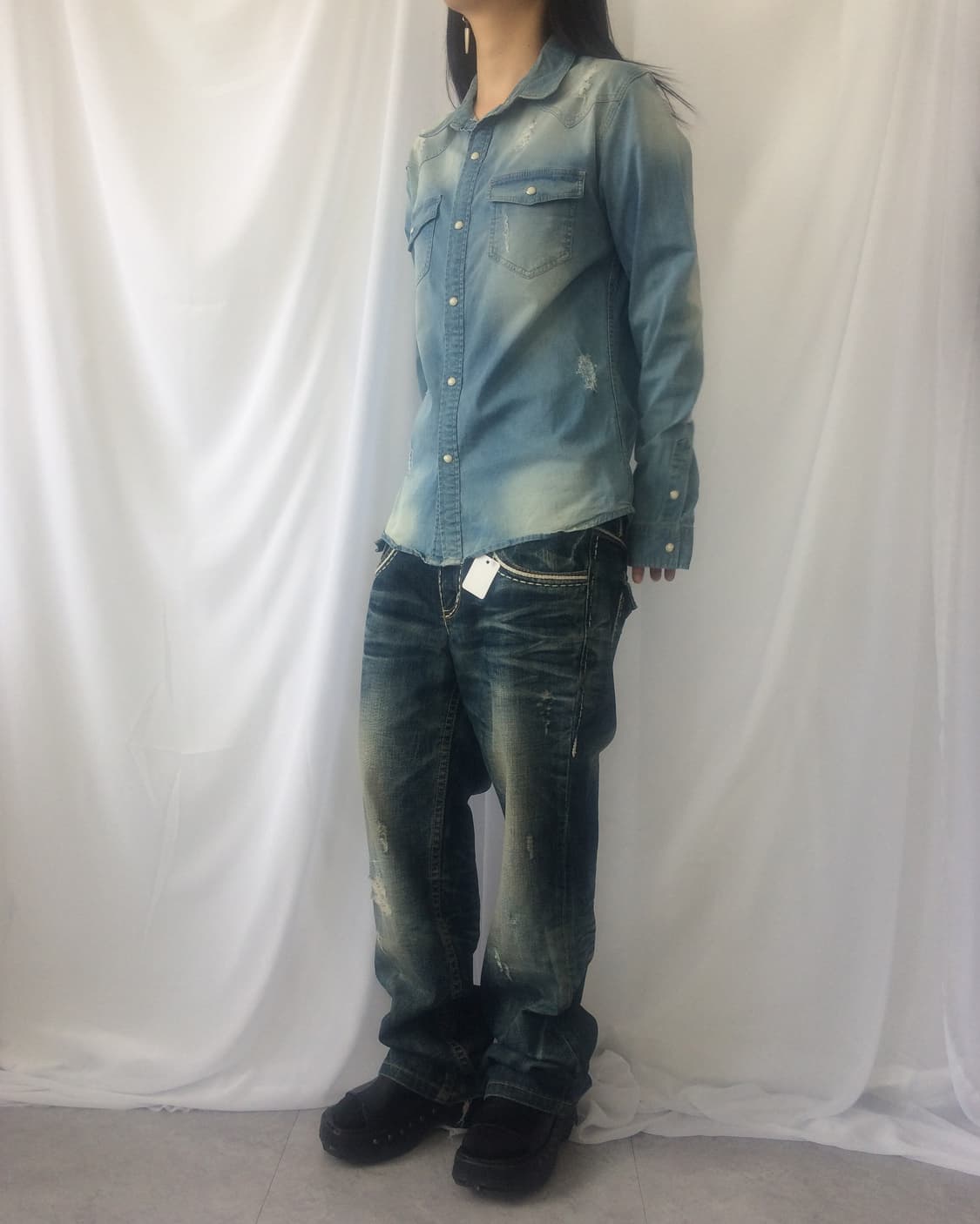 In the attic damage denim shirt 상품이미지8