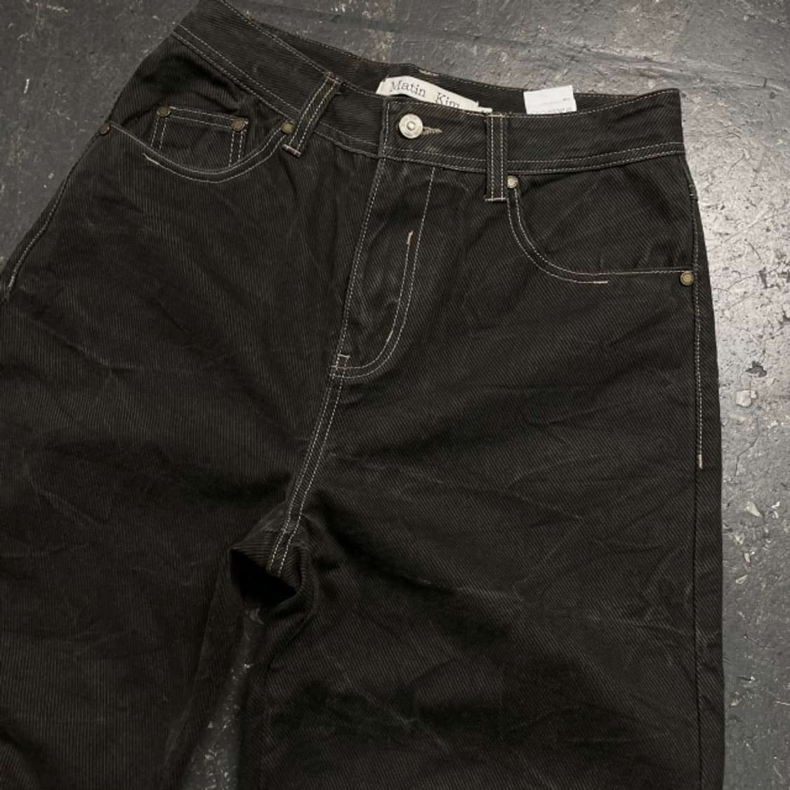 M 마뗑킴 워싱 와이드 데님 팬츠 상품이미지2