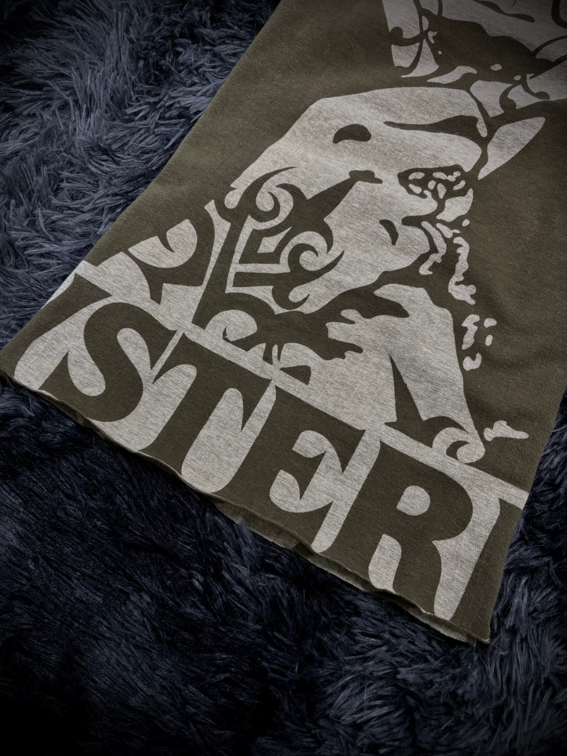 Hysteric glamour 90’s 카키 트라이벌페이스 반팔 티셔츠 상품이미지7