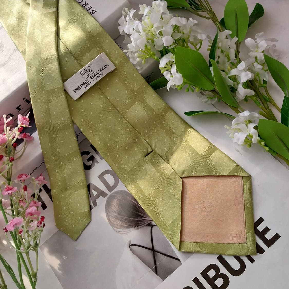 발망 실크 미니 도트 지오메트릭 넥타이 9.8cm A+~A등급 K1601 상품이미지6