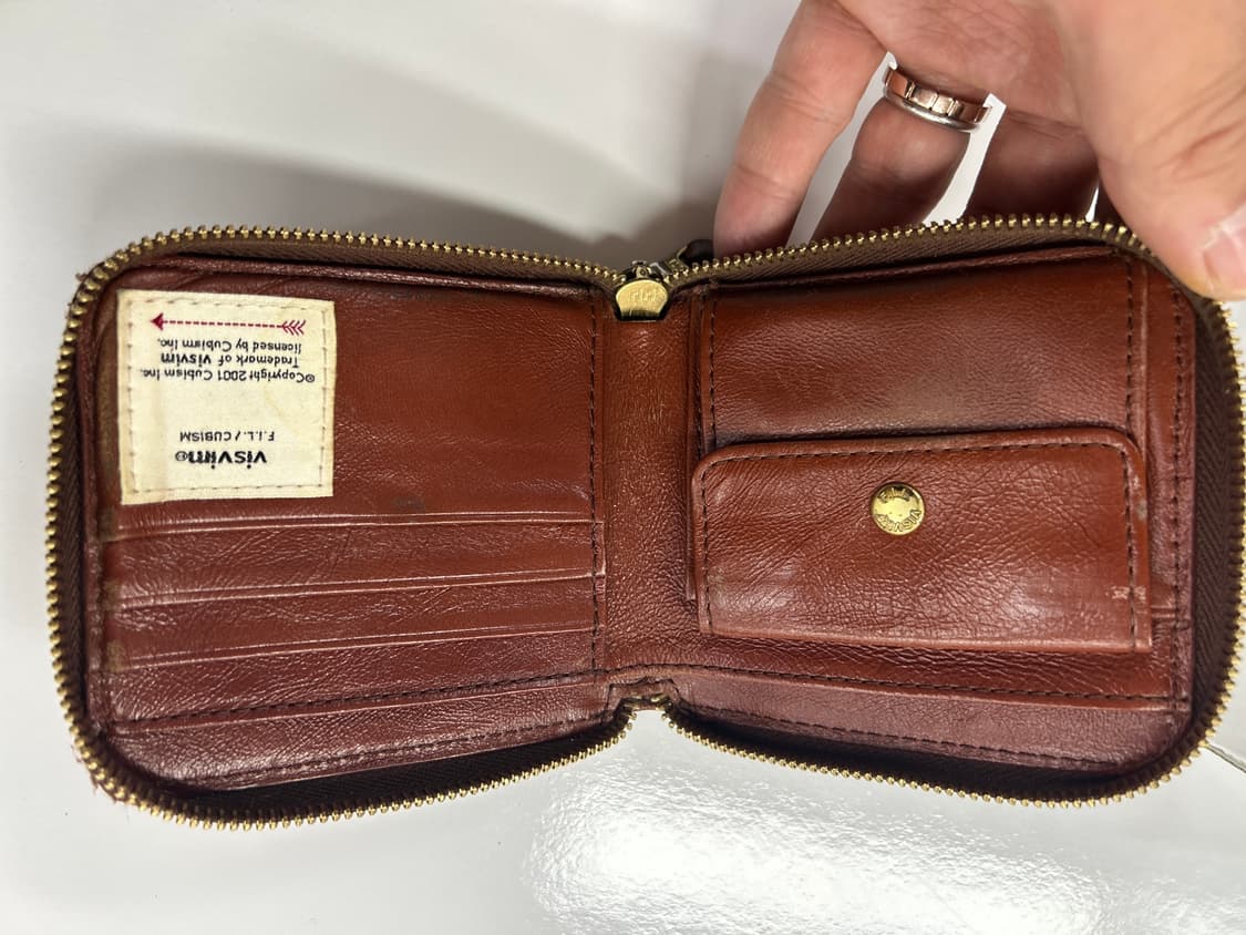 VISVIM 비즈빔 버건디브라운 바이폴드 소가죽 지갑 상품이미지6