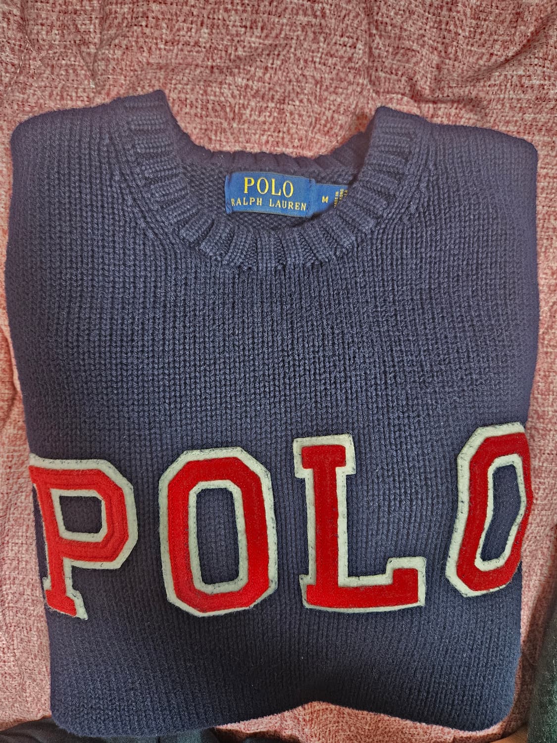 [M사이즈] 폴로 랄프로렌 로고 니트 네이비(변요한 착장) 상품이미지3