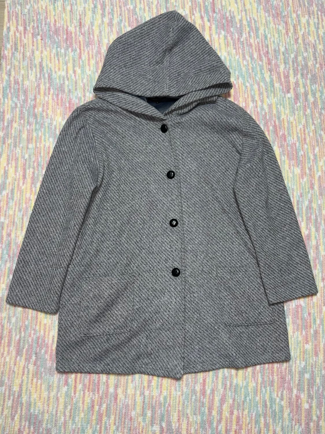 그레이 보카시 후드 코트 상품이미지1