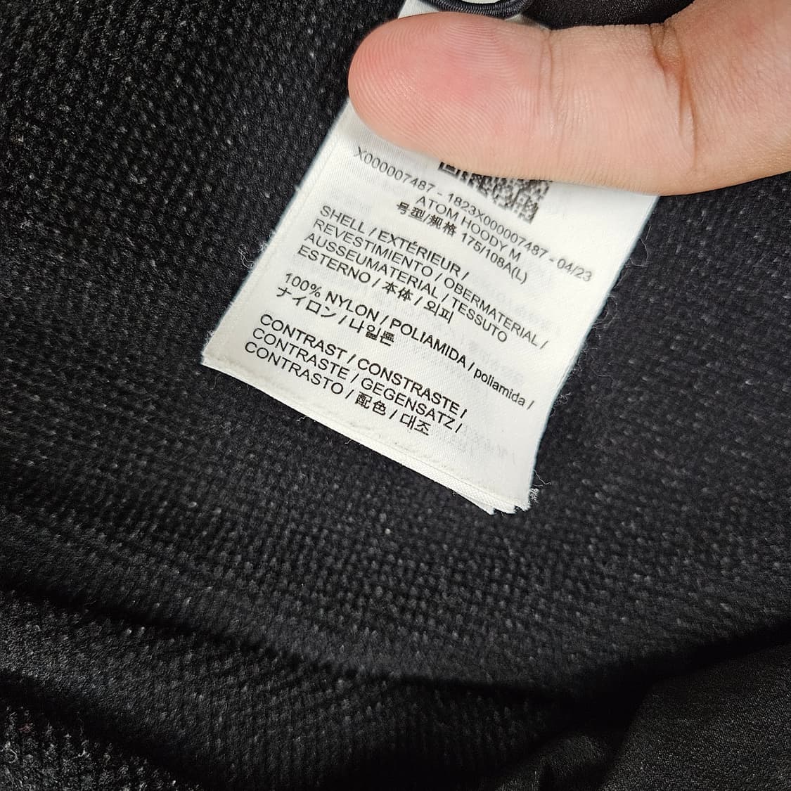 23fw 아크테릭스 아톰 후디 블랙 L 100-105 상품이미지6