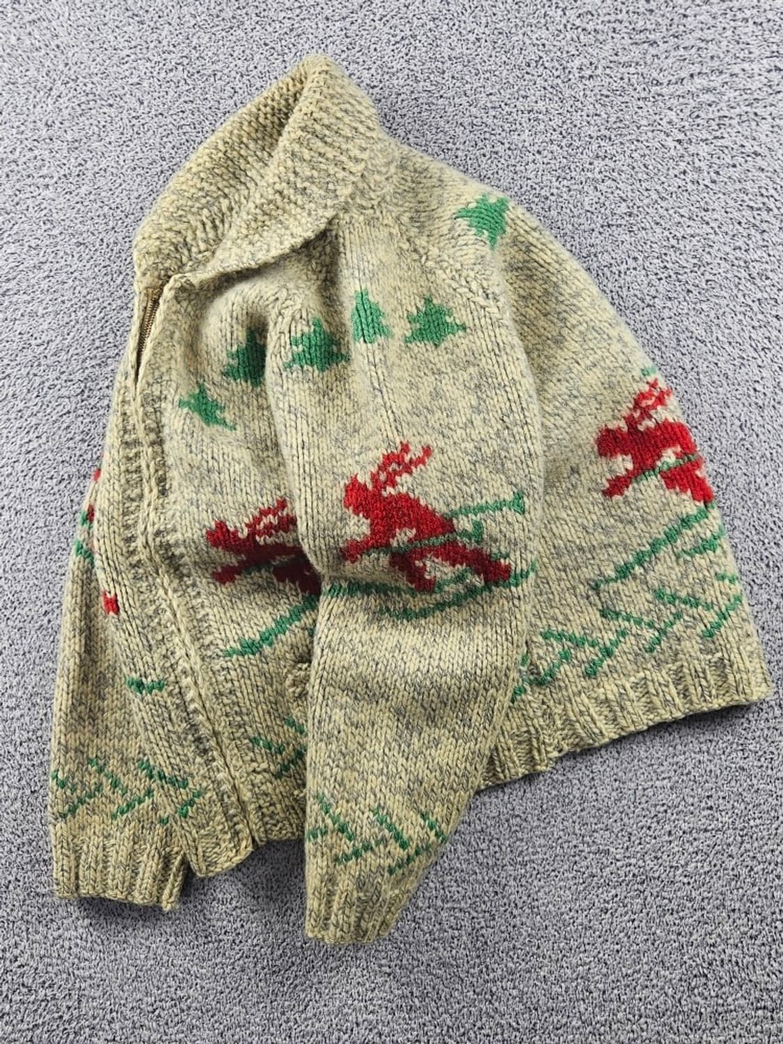 핸드메이드 패턴 헤비 니트 스웨터 가디건 ( 상세설명참조 )/ 10700 상품이미지3