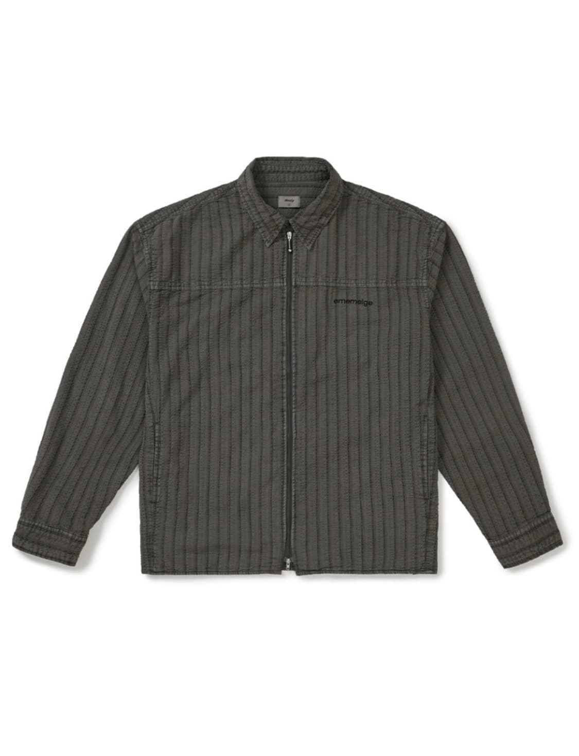 [Mmlg] STRIPE EASY SHIRTS (CHARCOAL) 상품이미지1