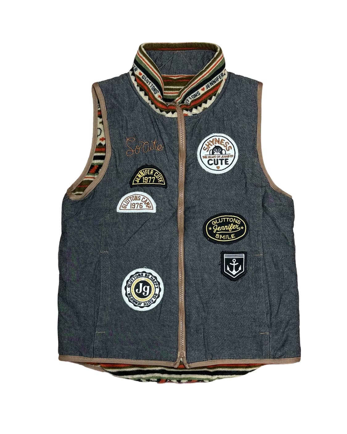 gluttons jennifer 리버시블 패딩 조끼 상품이미지1