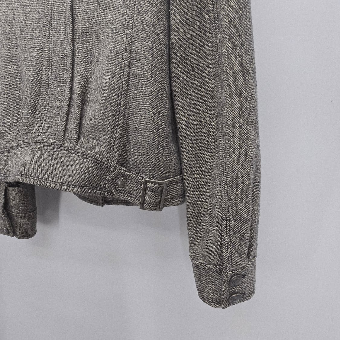 헤링본 빈티지 스타일 모직 숏 자켓  상품이미지7