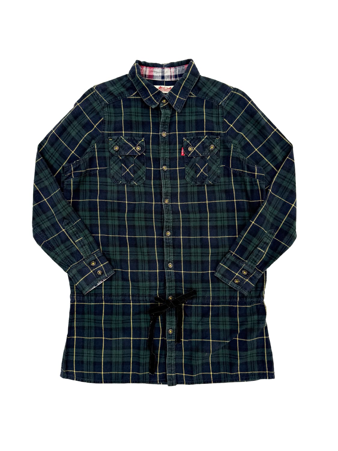 빈티지 리바이스 체크 셔츠 미니 원피스 상품이미지1