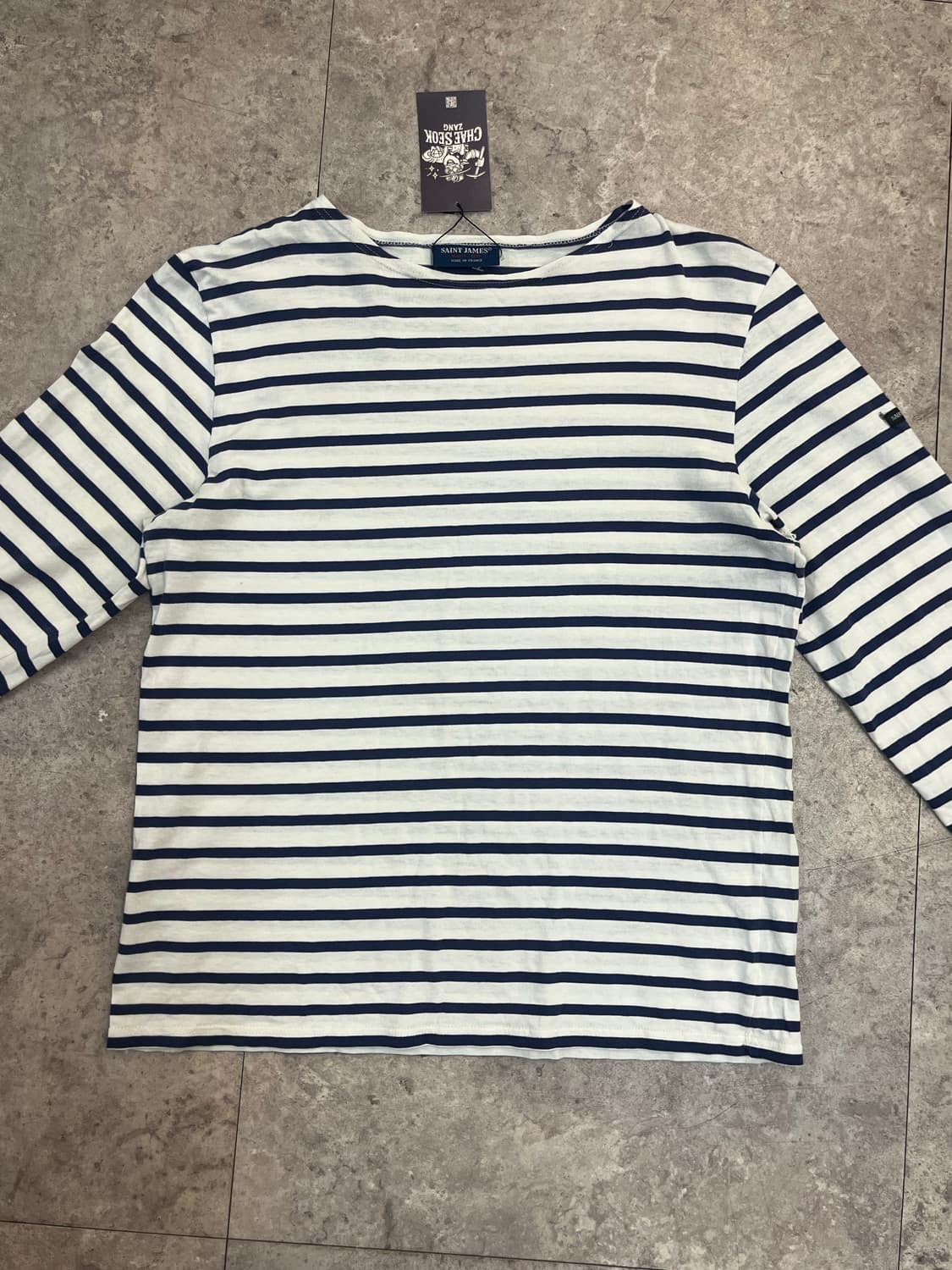 세인트제임스 스트라이프 긴팔티 화이트 #csz3270  상품이미지5