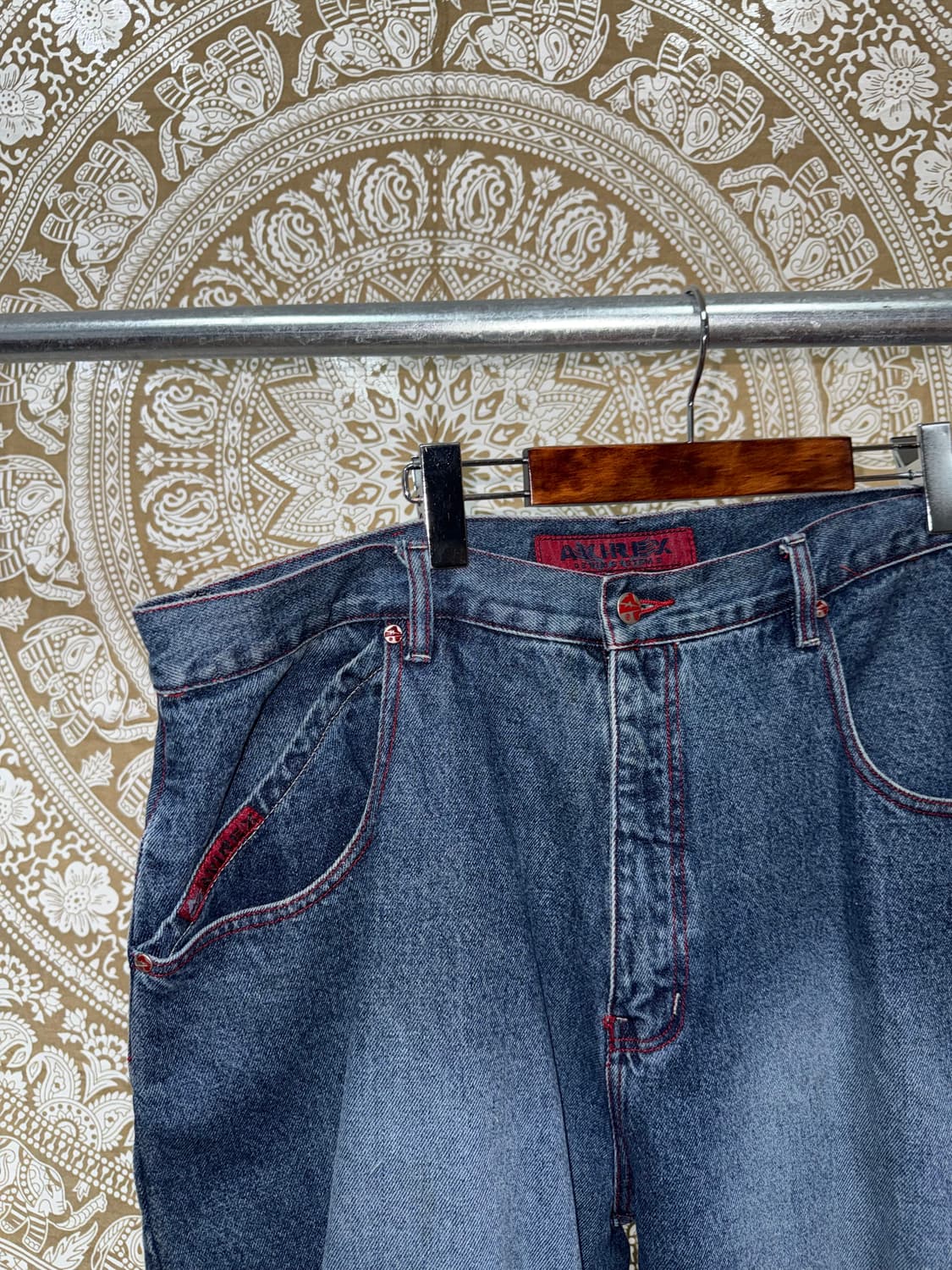 아비렉스 와이드 데님팬츠  상품이미지4