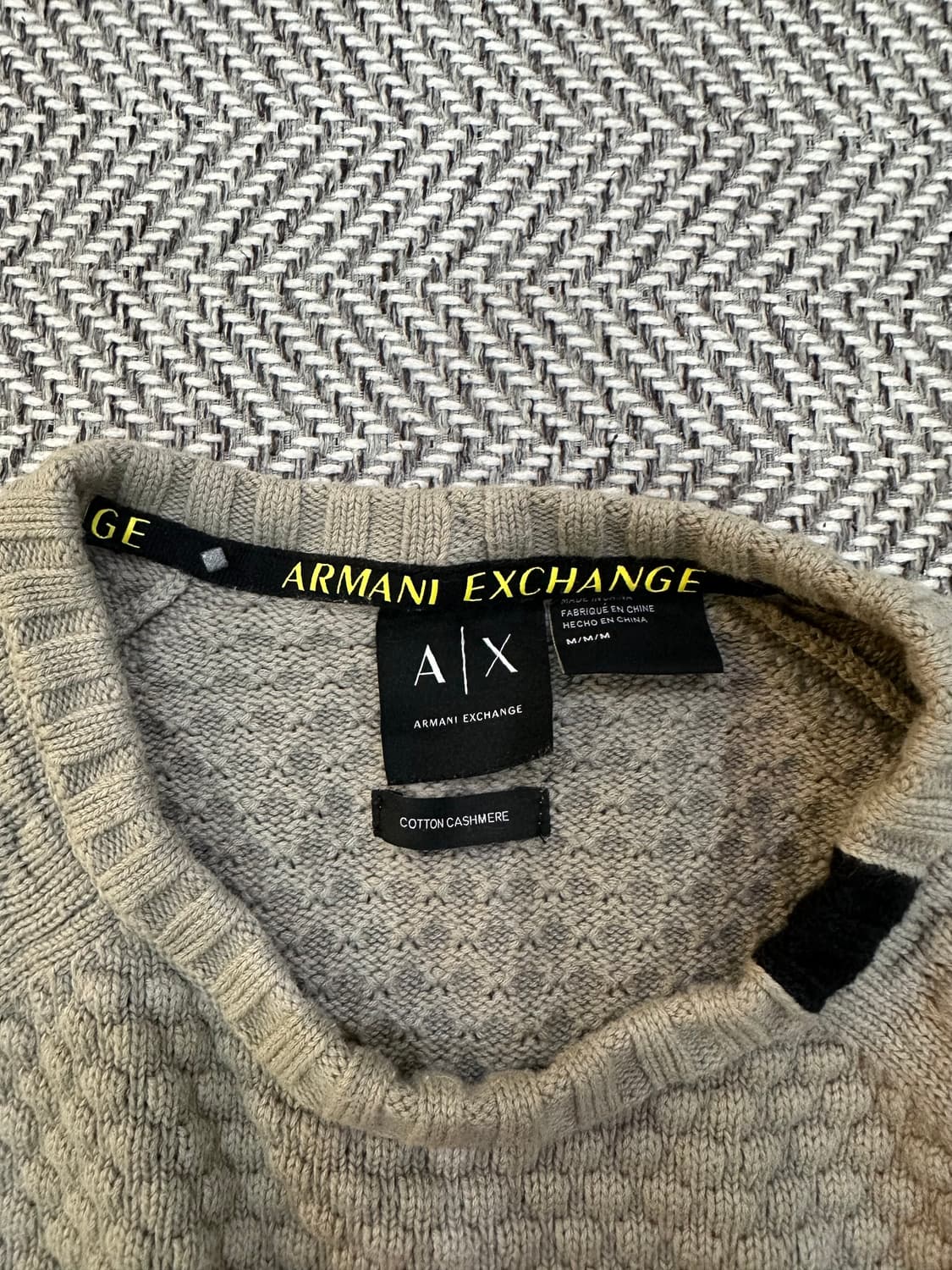알마니 익스체인지 케시미어 니트 m 그레이 상품이미지4
