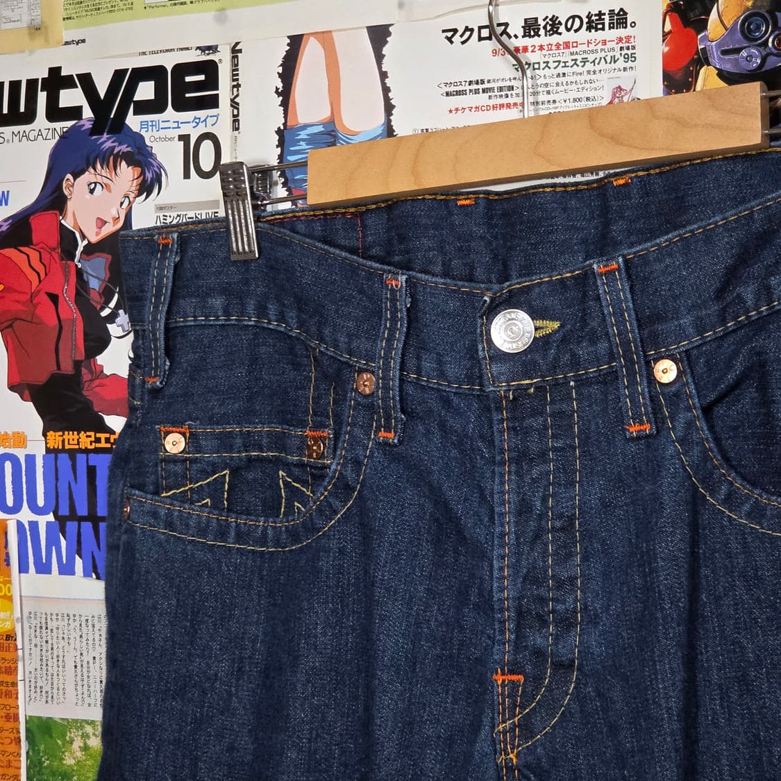 트루릴리전 LOGAN 버튼플라이 진청 데님 팬츠 상품이미지6