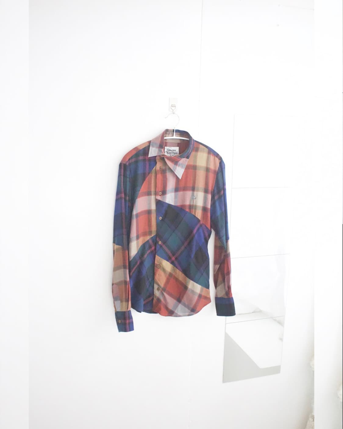 oblique pattern check shirt 상품이미지1