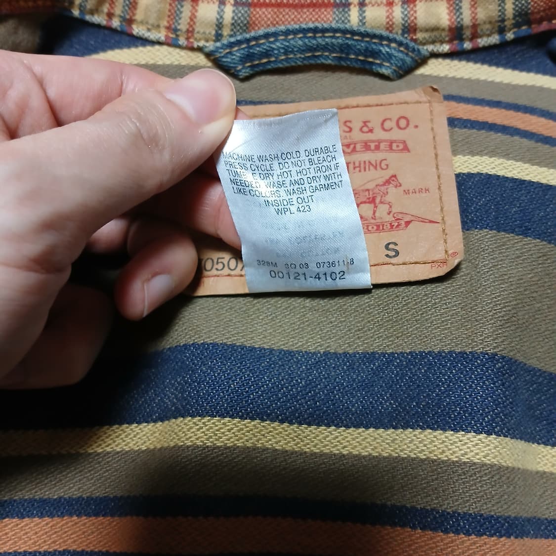 levis 리바이스 데님 체크 카라 청자켓 빈티지 상품이미지9