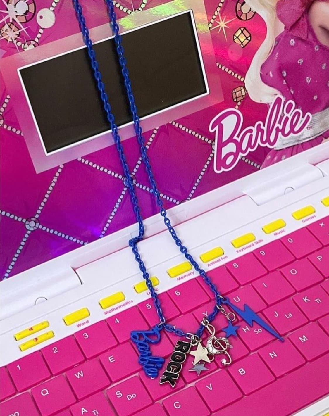 Barbie 바비 락스타 블루목걸이 빈티지목걸이 고전 상품이미지5