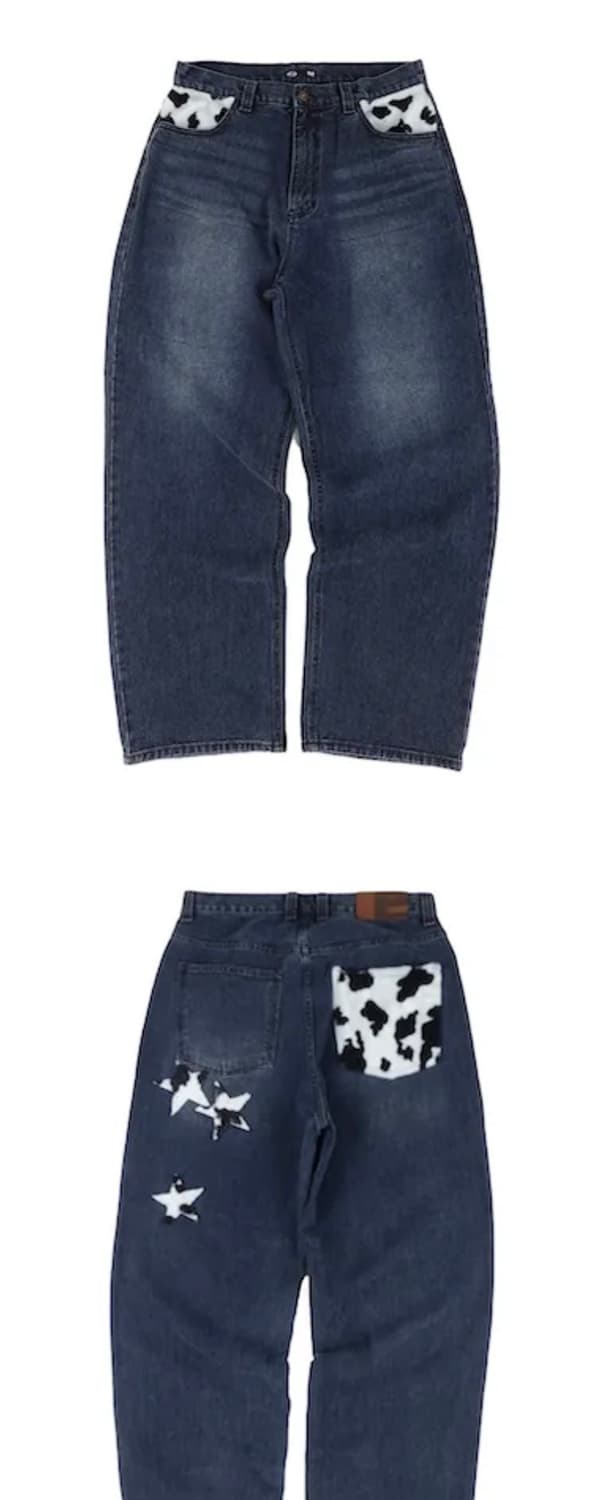 이알티알 cow star denim pants blue_다크블루 상품이미지4