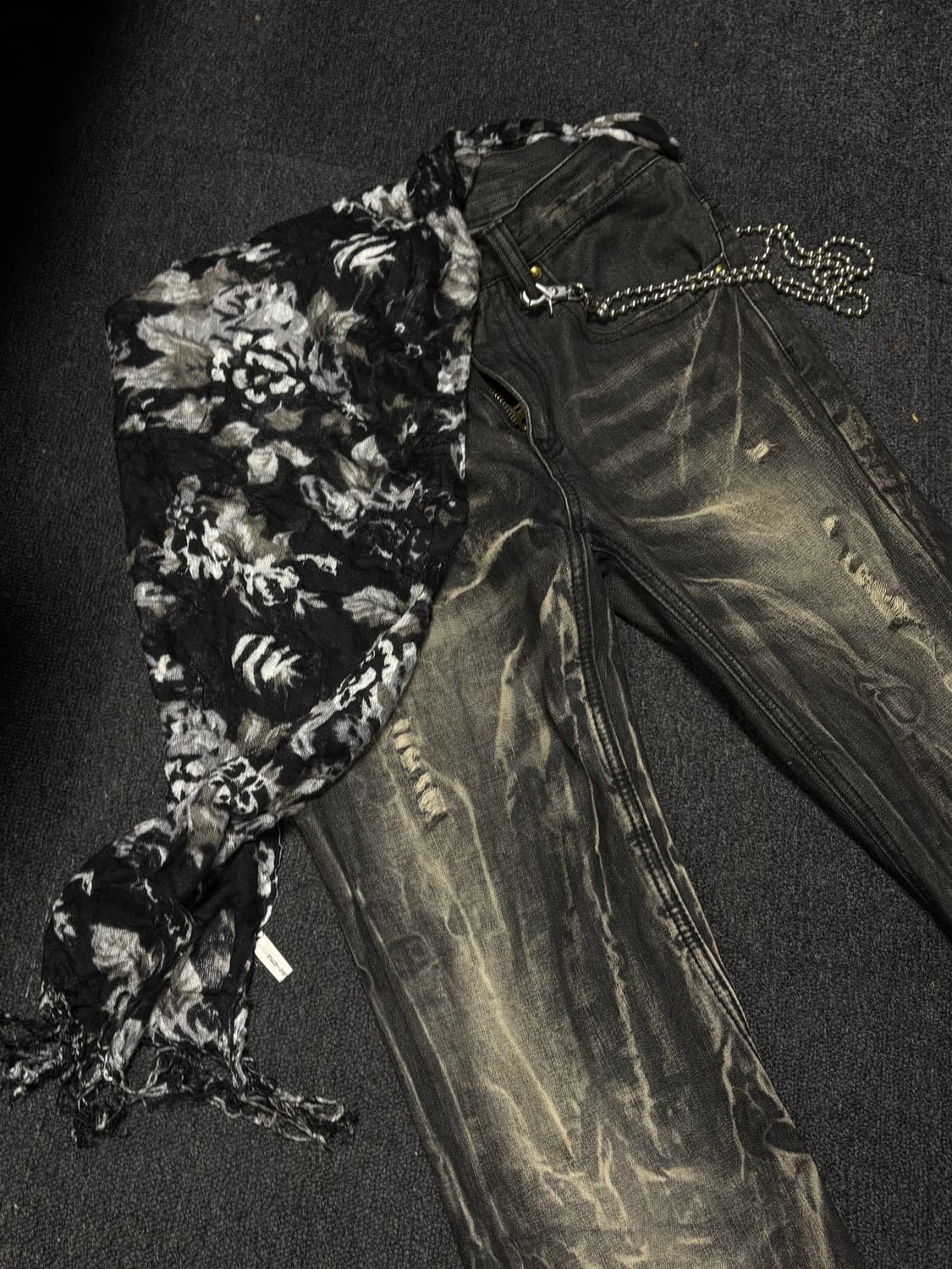Vintage Gothic-Punk roses muffler 상품이미지3