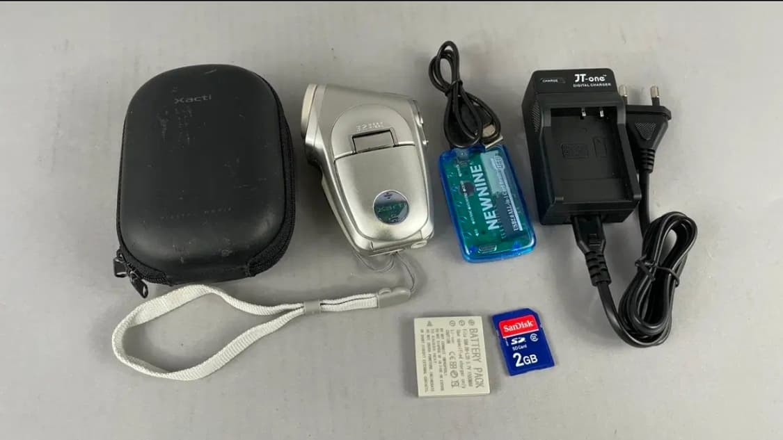 작례O 산요 작티 C1 빈티지 캠코터 디지털 카메라 풀구성 상품이미지8