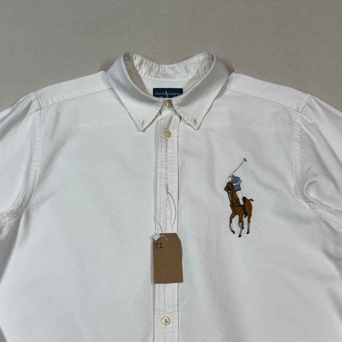 L) 폴로 랄프로렌 빅포니로고 클래식 화이트 옥스포드 셔츠 T1 상품이미지3