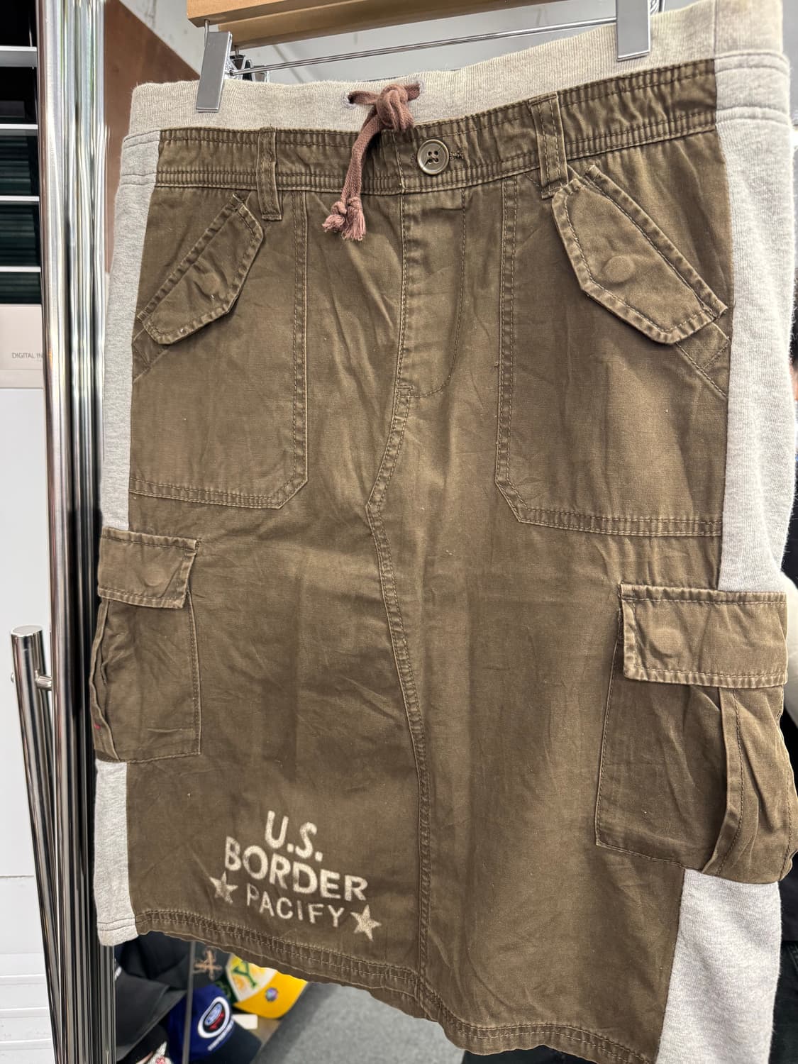 japanese vintage KRIFF 카키 코튼 치마 상품이미지2