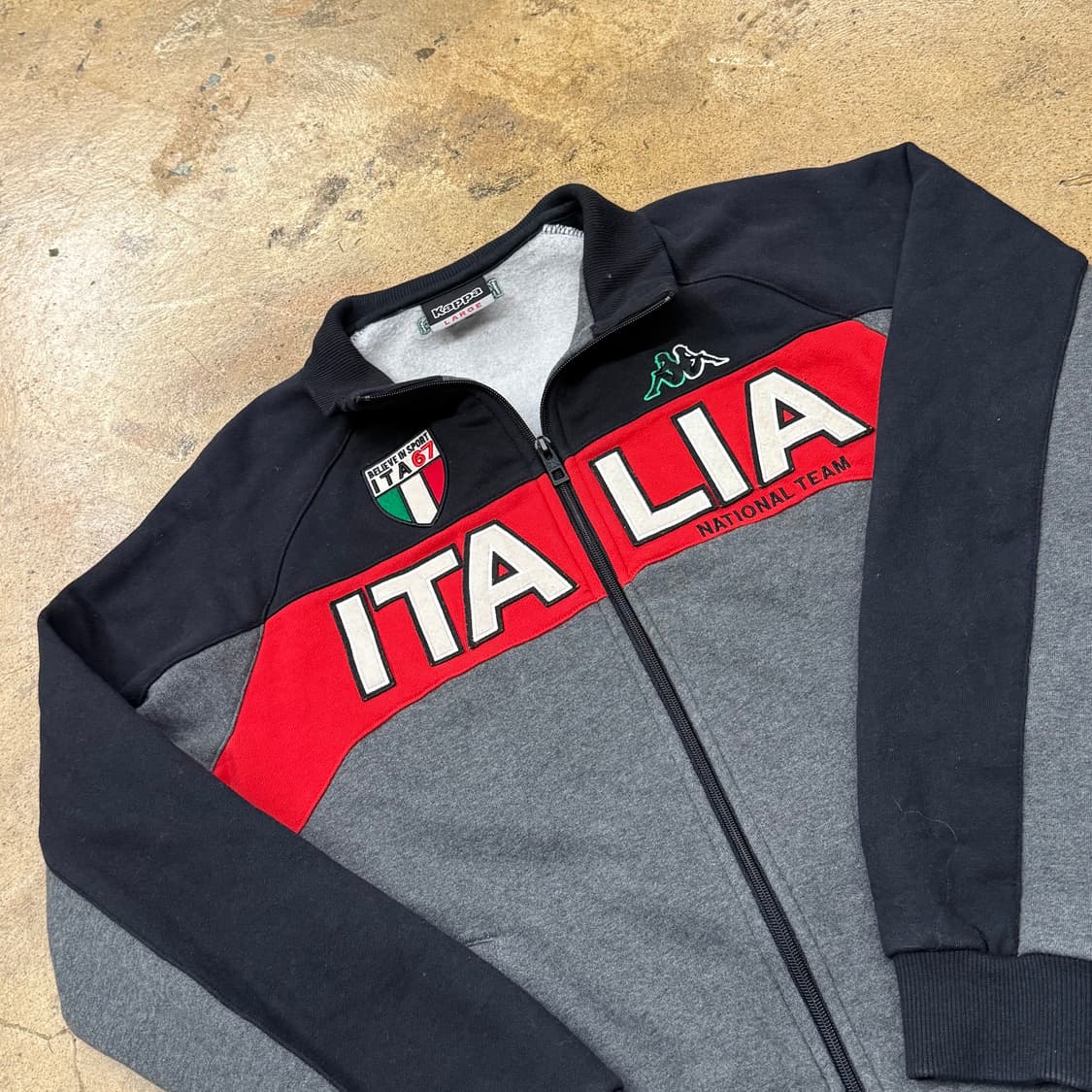 카파 이탈리아 그레이 블랙 집업 져지 상품이미지1