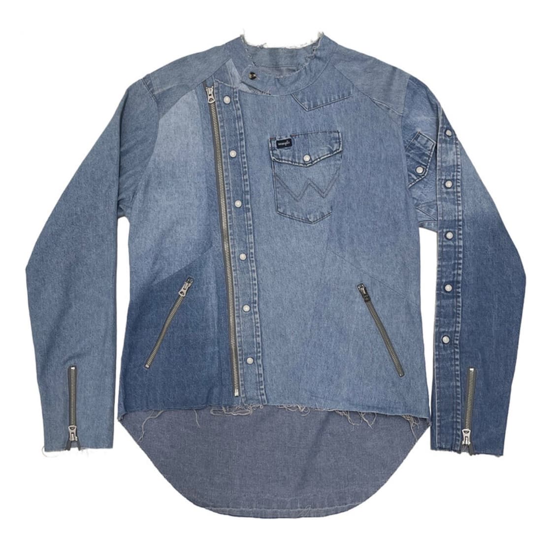 올드파크 리메이크 데님 셔츠 자켓 상품이미지3