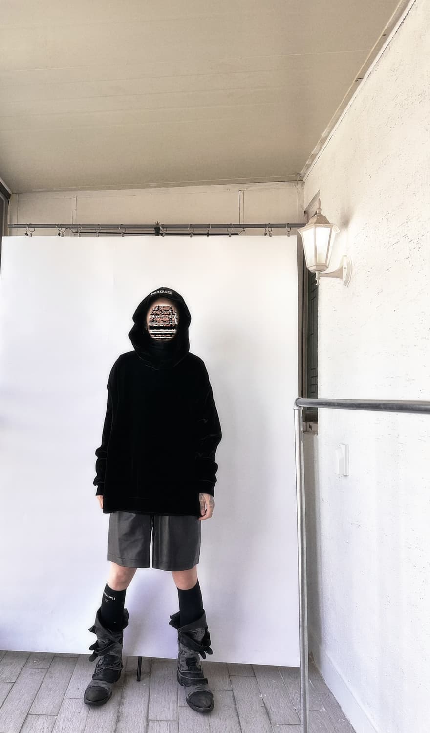 BAD TASTE velour balck hood 상품이미지4