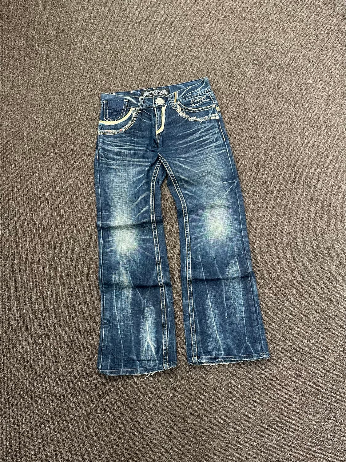 30)레드페퍼 빈티지 y2k 자수 디테일 데님팬츠 상품이미지1