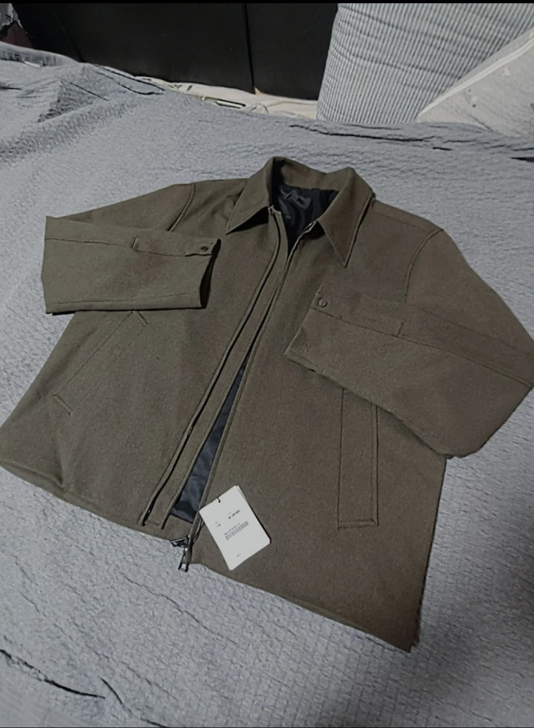 트윌 미니멀 크롭 점퍼 상품이미지7