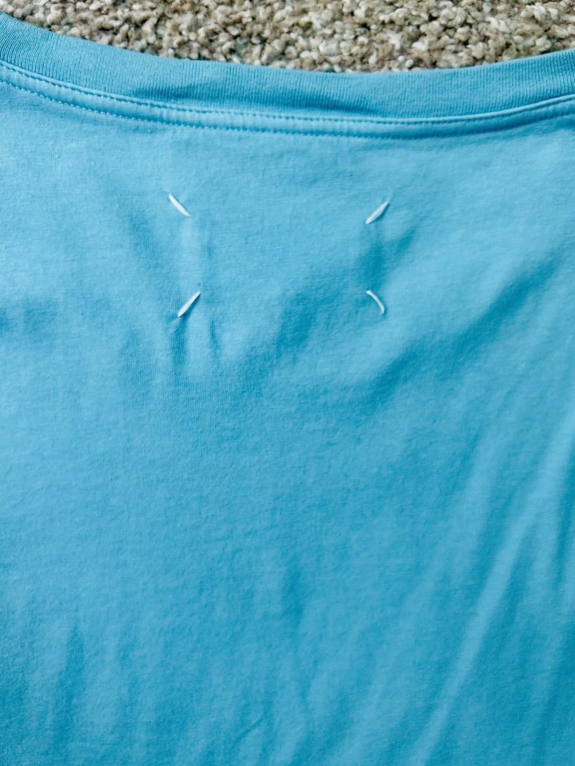 margiela back stitch t shirt blue 상품이미지4