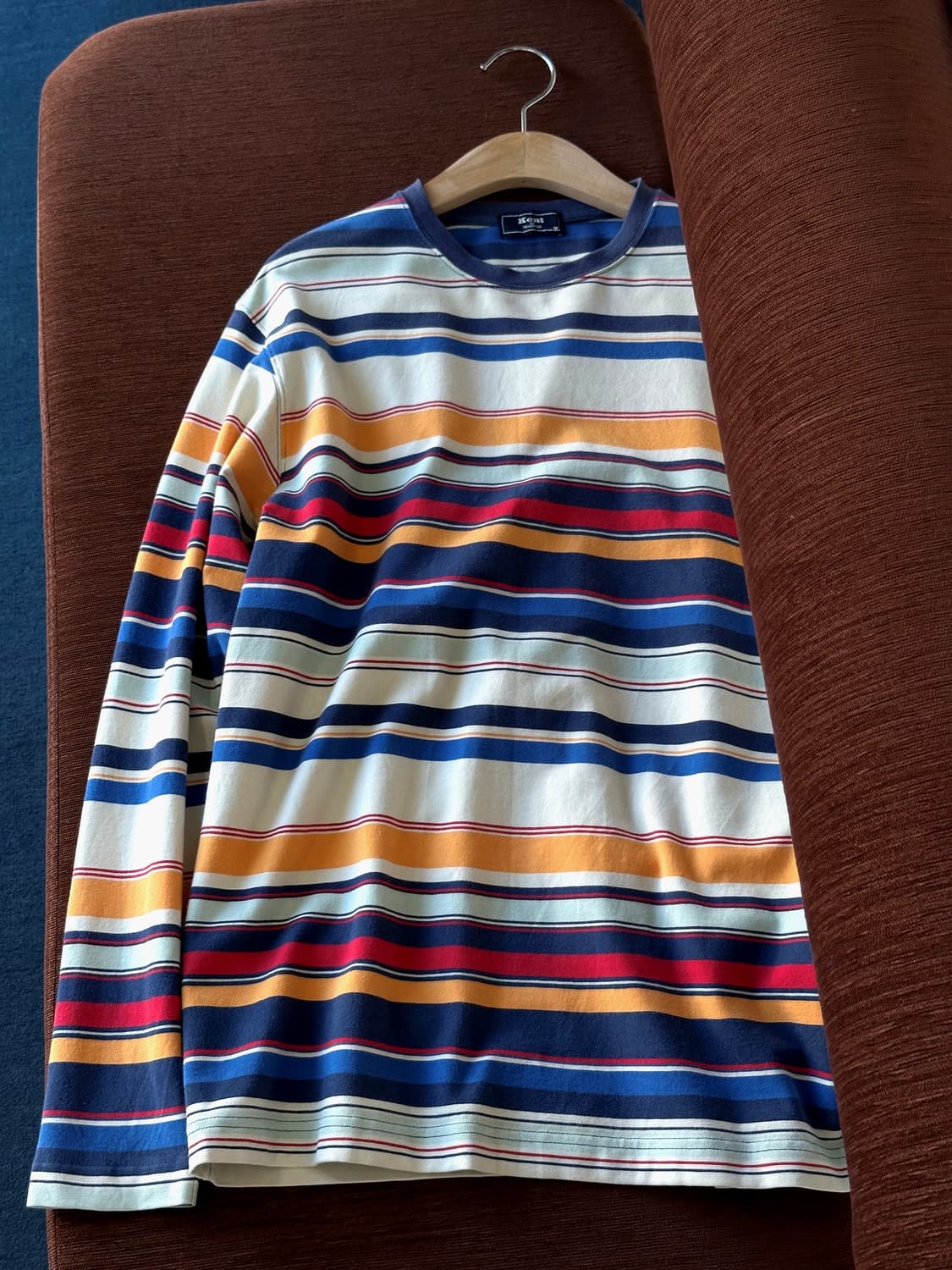 Stretched fabric multi stripe L/S top 상품이미지6