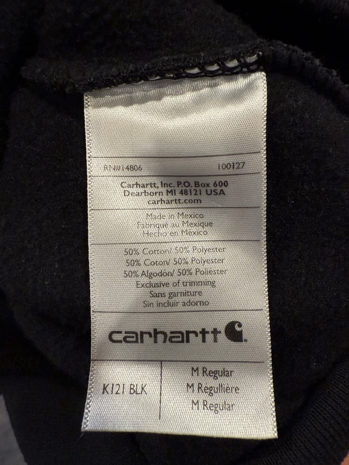 칼하트 블랙 후드티 상품이미지3