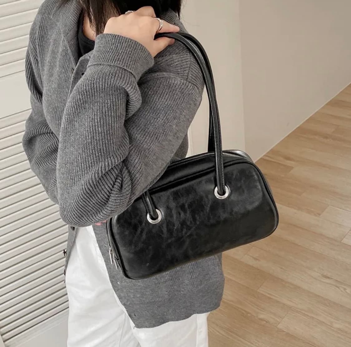 크림크렘 에버 스퀘어 레더 숄더백 가방 상품이미지2