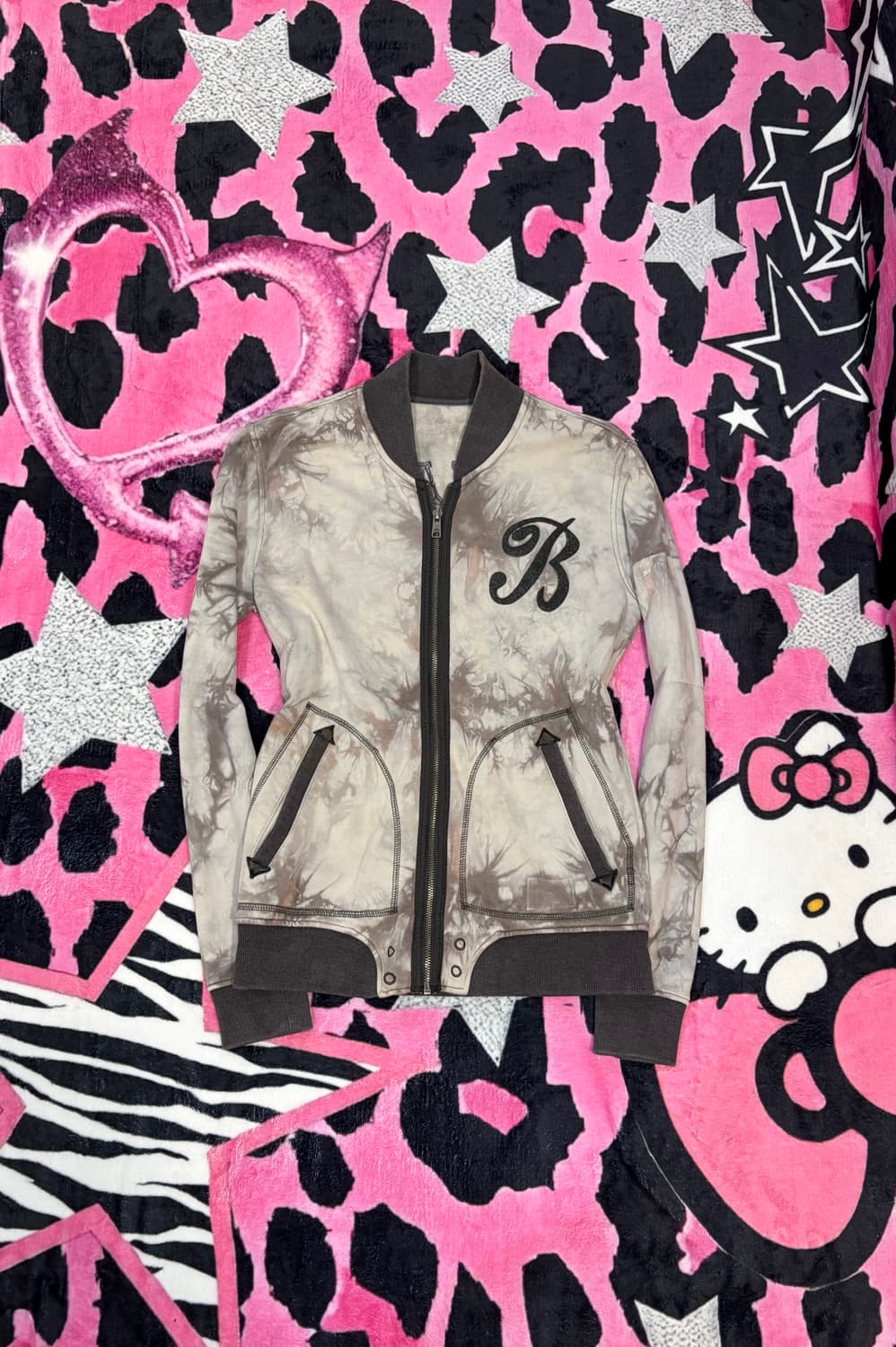 BUCKAROO tie-dye skull embroidery zip up 상품이미지1