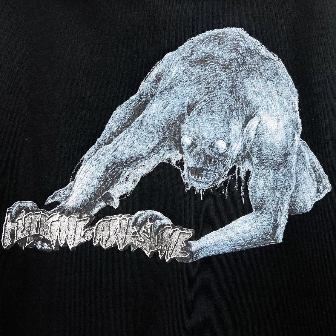 퍼킹 어썸 언데드구울 블랙 헤비스웻 후디 상품이미지4