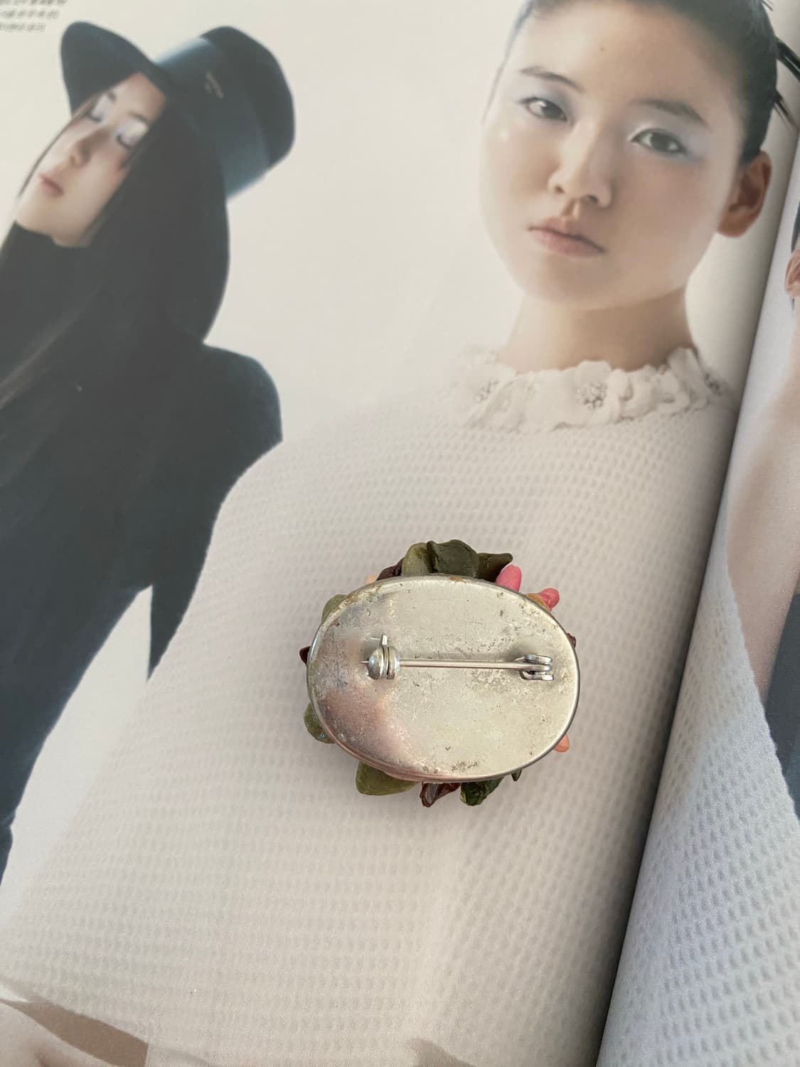 빈티지 로즈 플라워 브로치 일본 수입 주얼리  상품이미지5