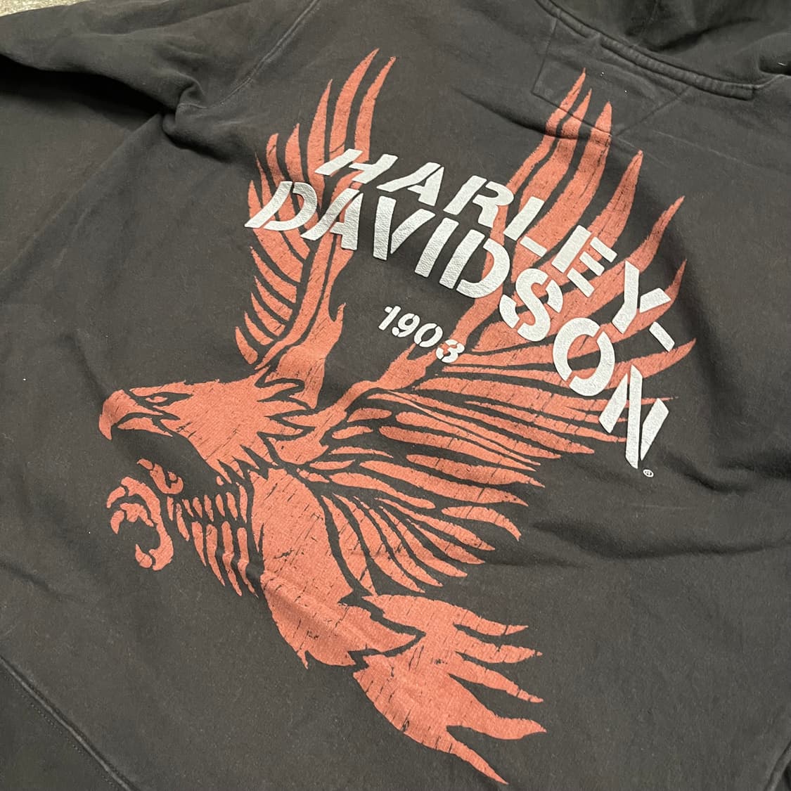 할리데이비슨 프린팅 후드 집업 (100-105) 상품이미지2