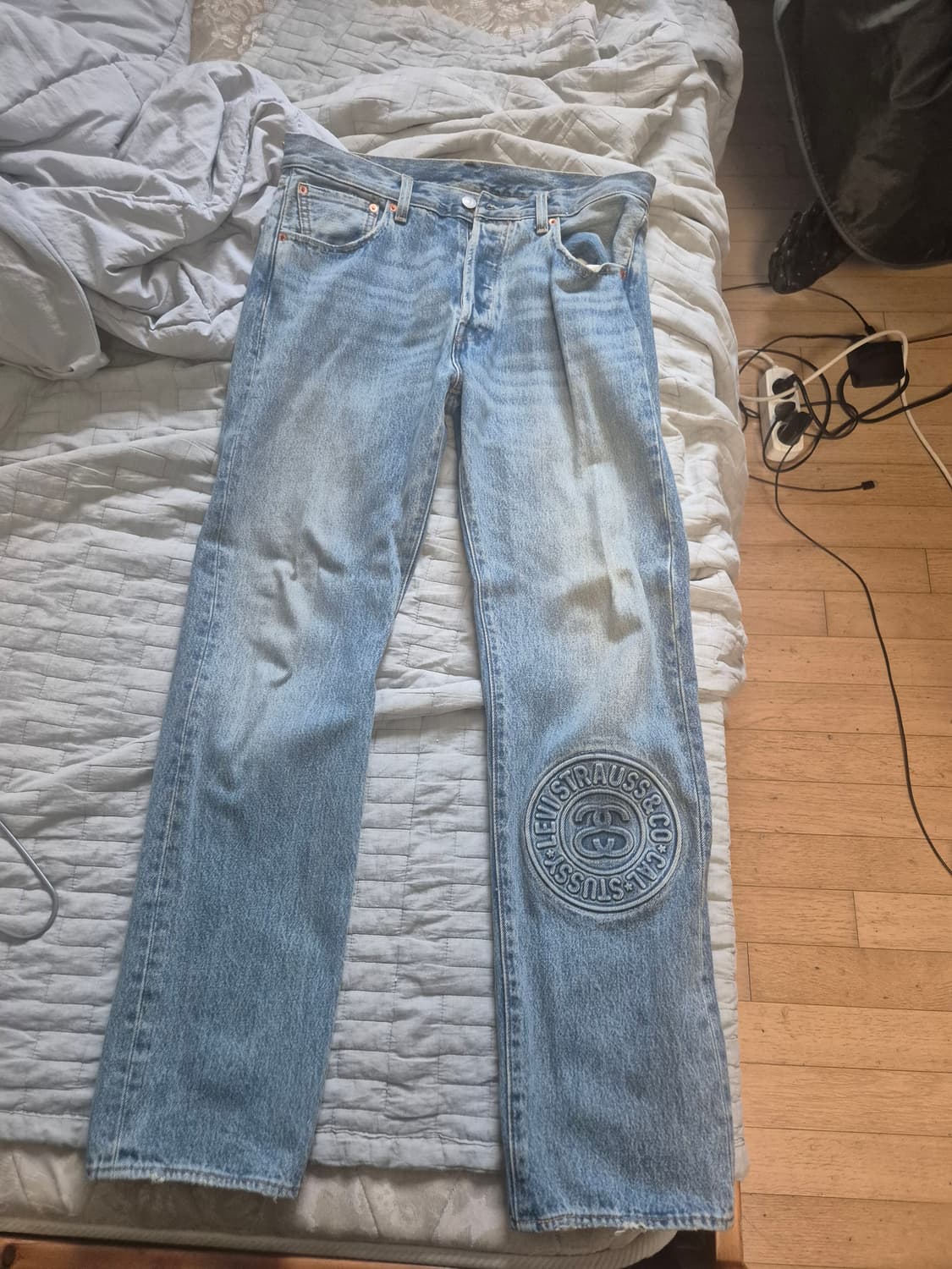 스투시 리바이스 501 엠보 데님 인디고 상품이미지3