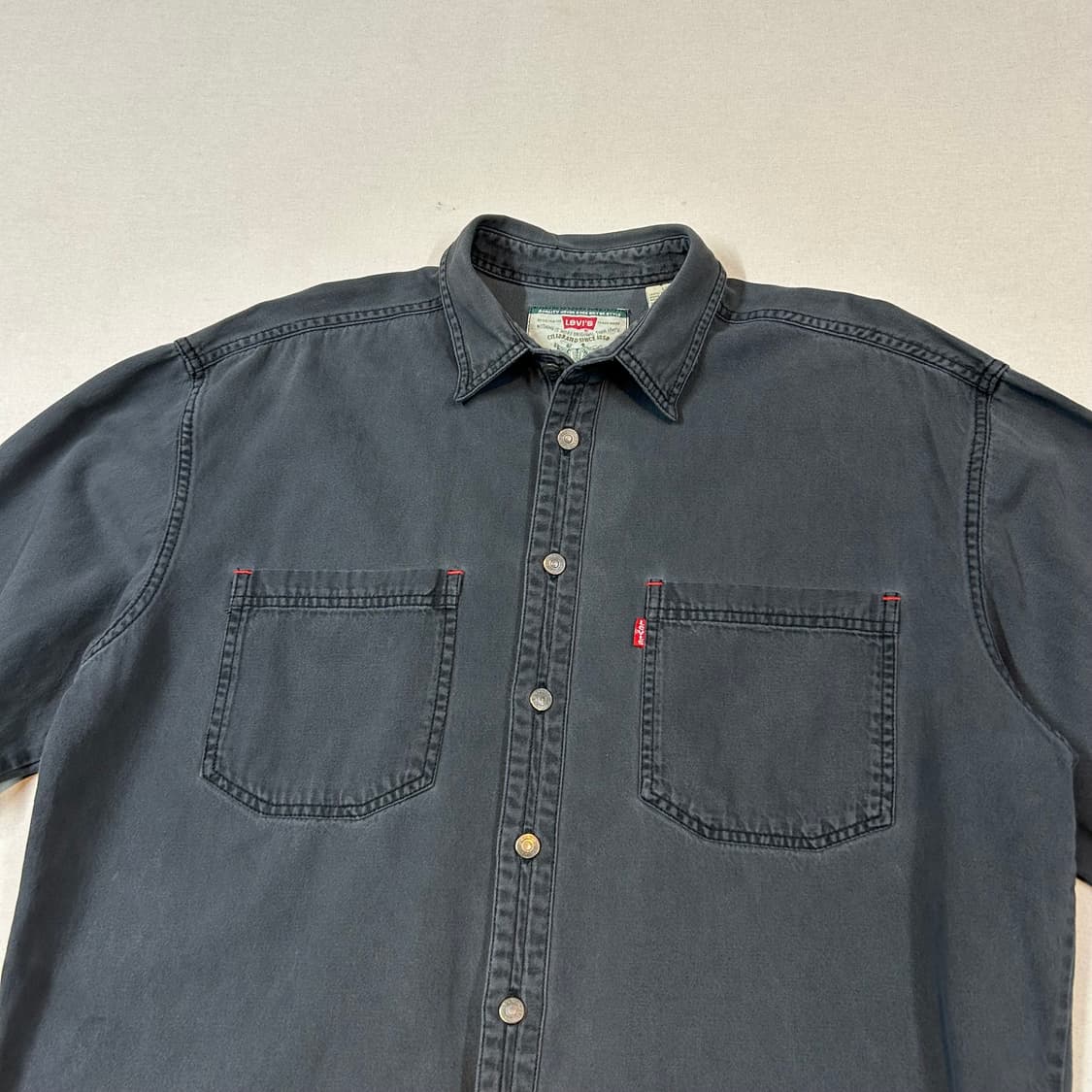 L) 리바이스 흑청 투포켓 워크 데님 셔츠 자켓 T버튼 타입 상품이미지2
