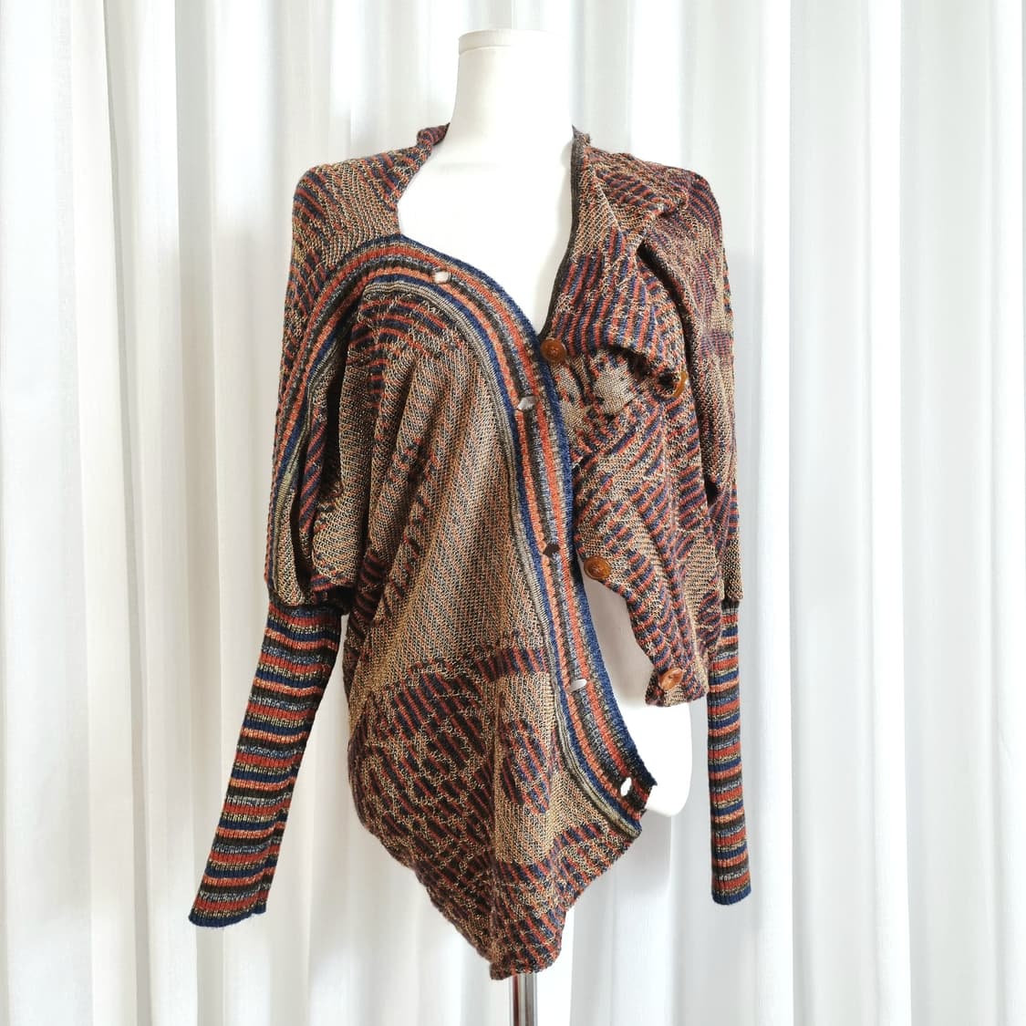 비비안웨스트우드 골드사믹스 오버핏 언발란스 가디건 (프리사이즈) 상태최상 상품이미지3