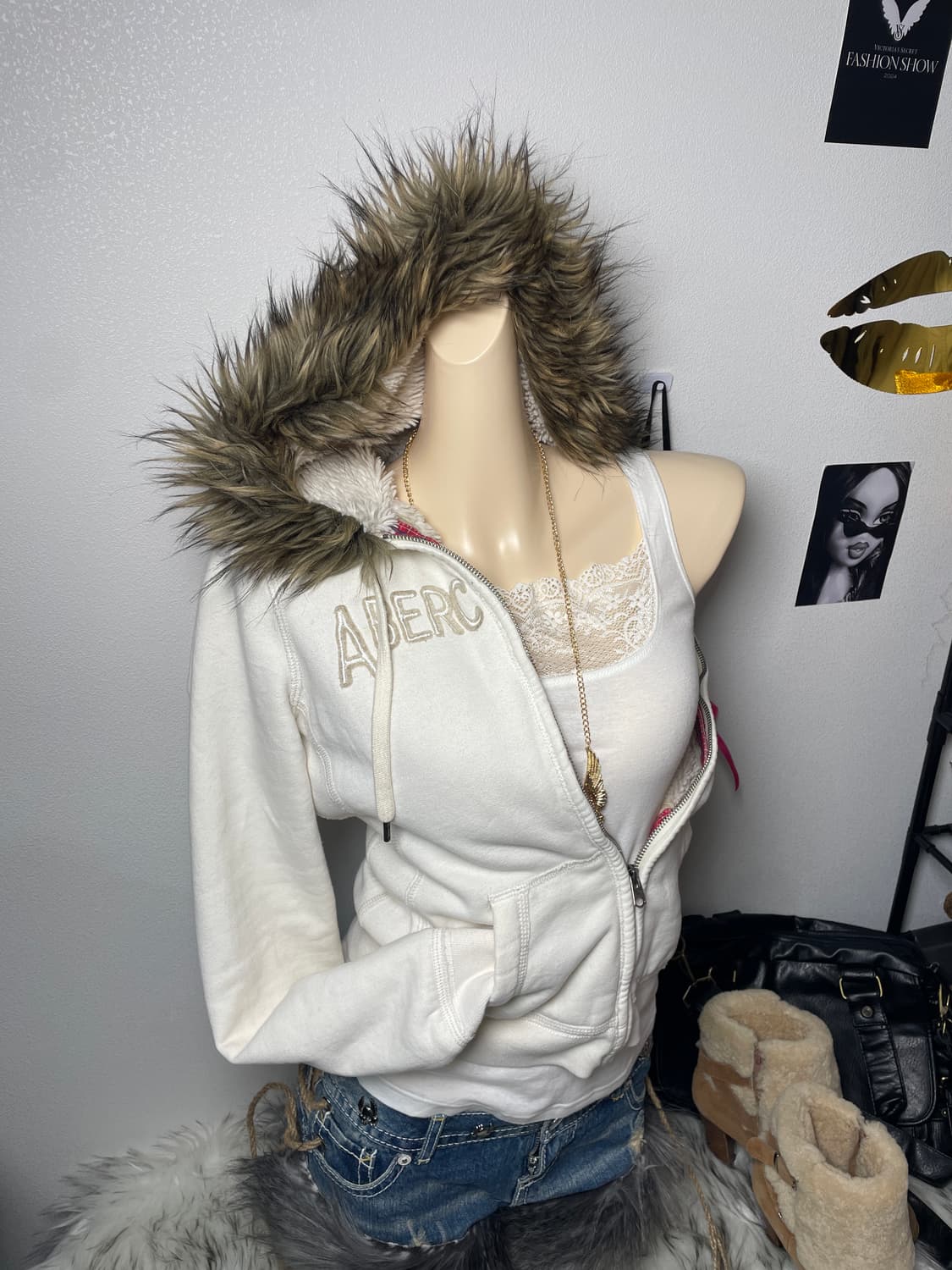 Abecrombie 울프죠 후드집업 상품이미지1