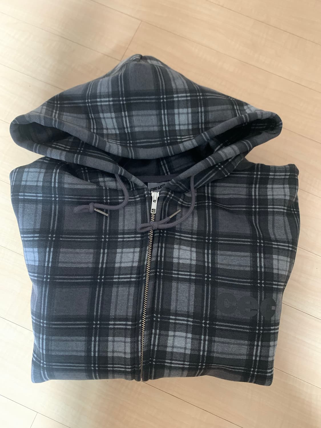 CEC CHECK ZIP-UP HOODIE(CHARCOAL) 후드집업 상품이미지2