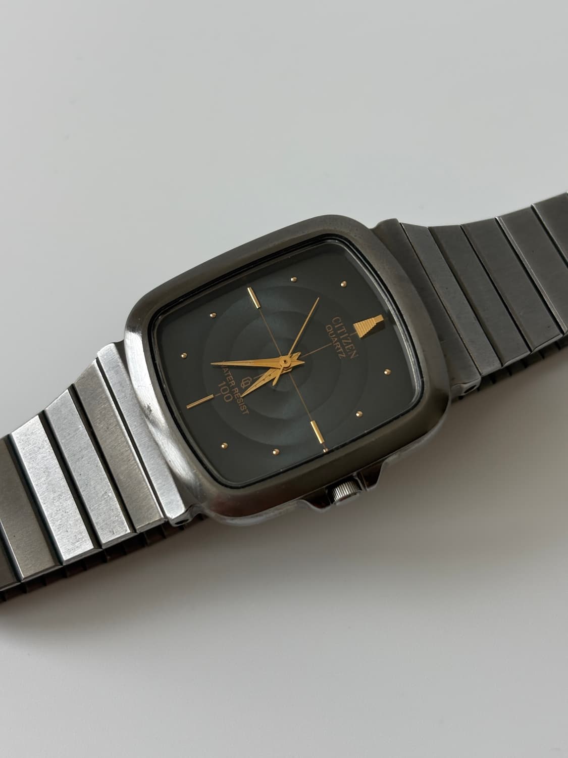 시티즌 1980년대 CQ 블랙 스퀘어 쿼츠 남성 상품이미지2