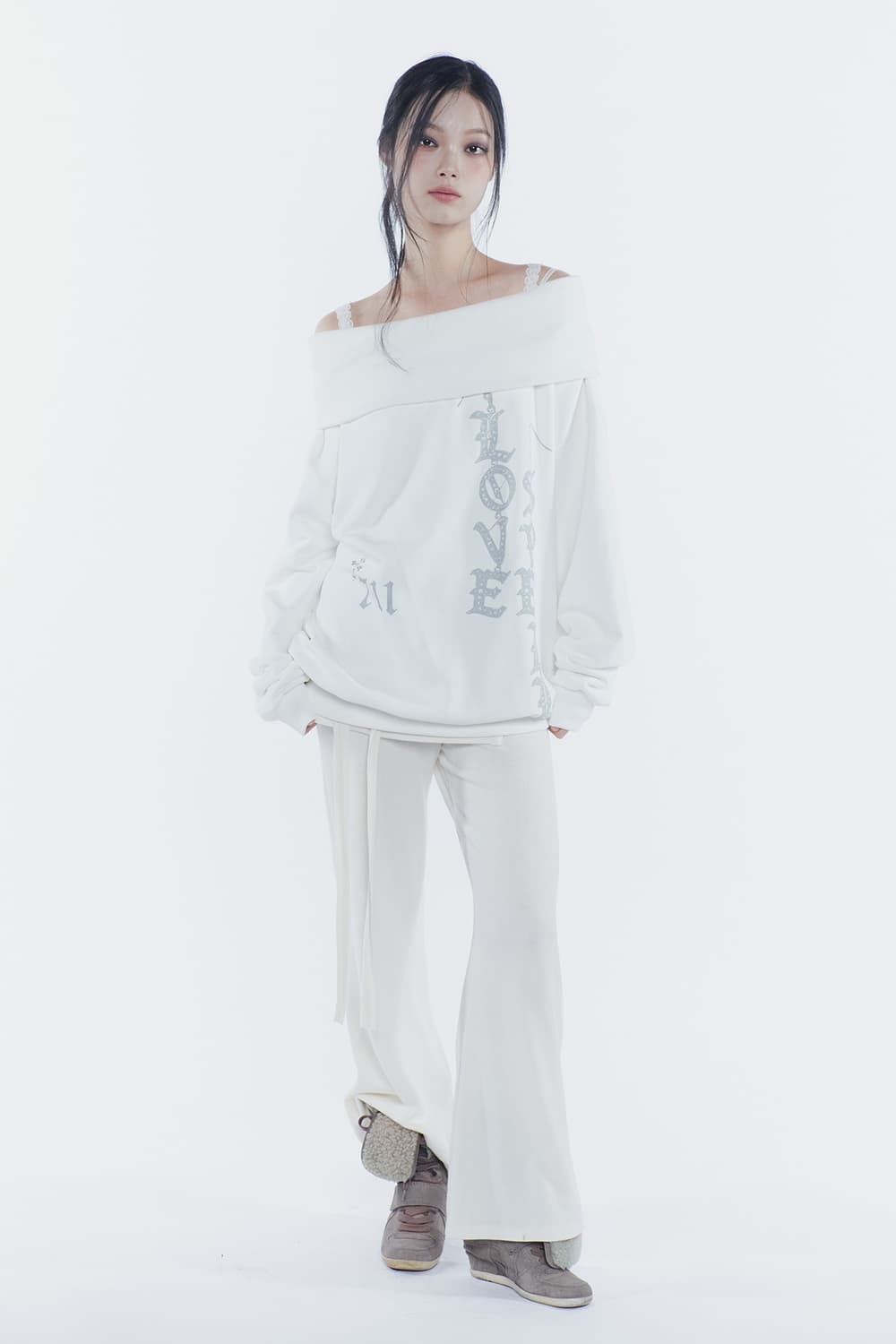 페인오어플레져 오프숄더 스웻셔츠  상품이미지2