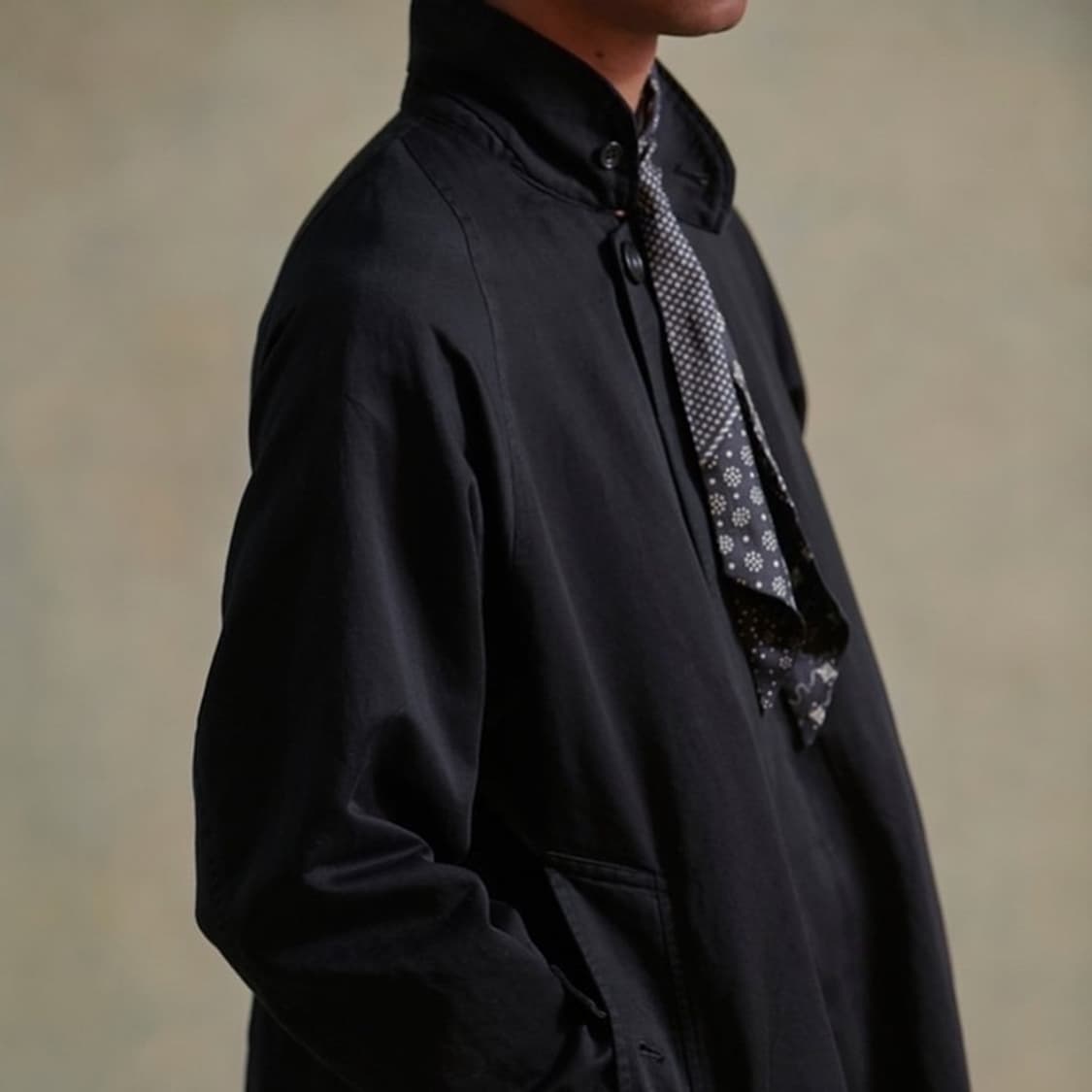 [38]올드조 FLY FRONT DUSTER JACKET BLACK 상품이미지3